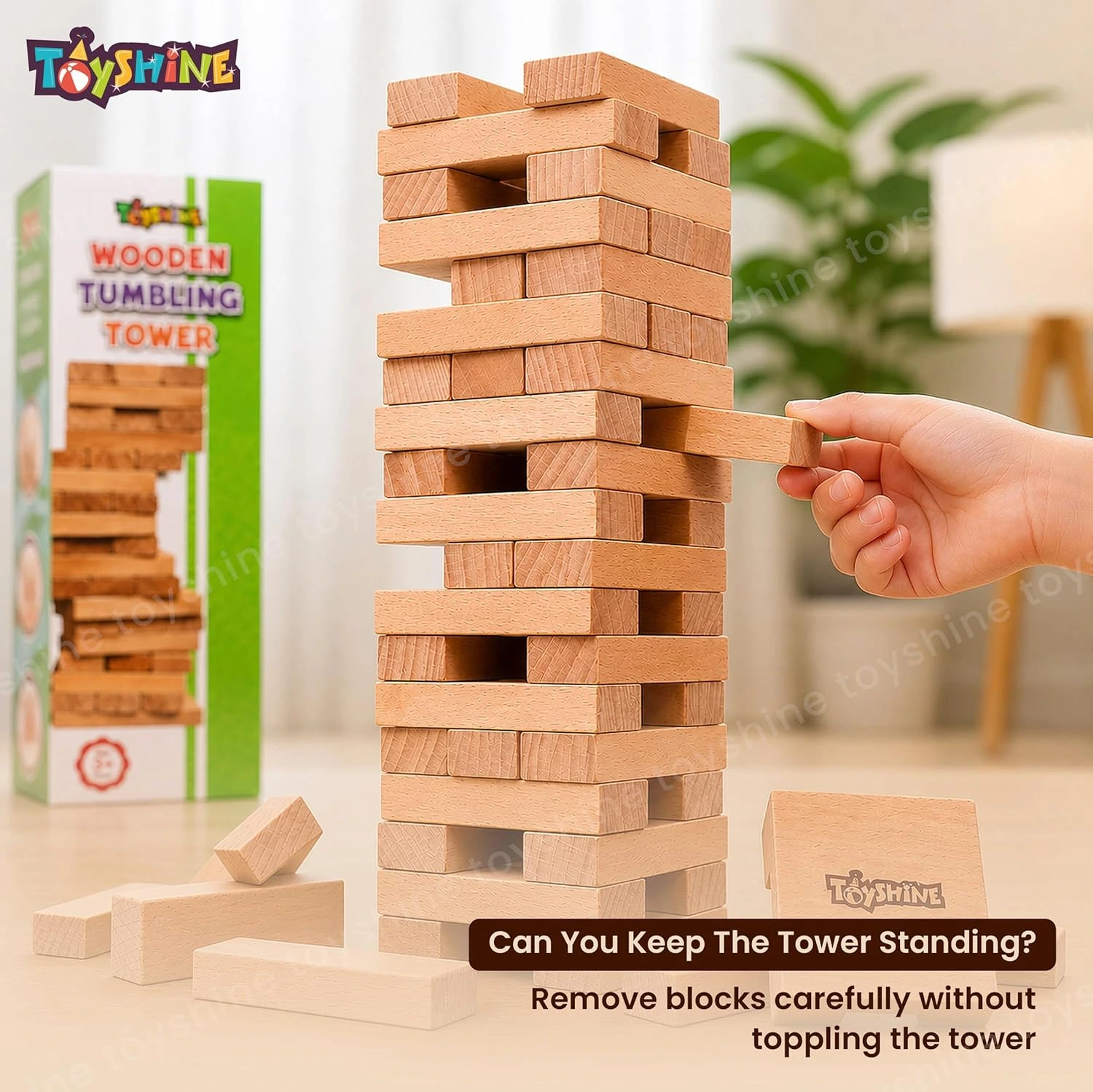 Wooden Tumbling Tower Game