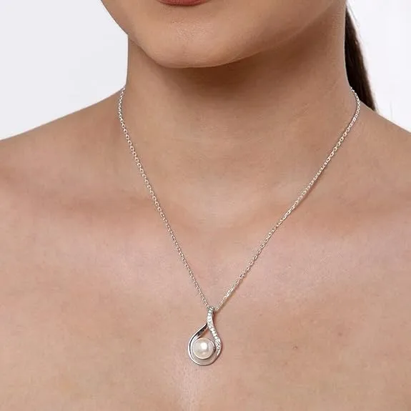 Sterling Silver Real Pearl Jewelry Set