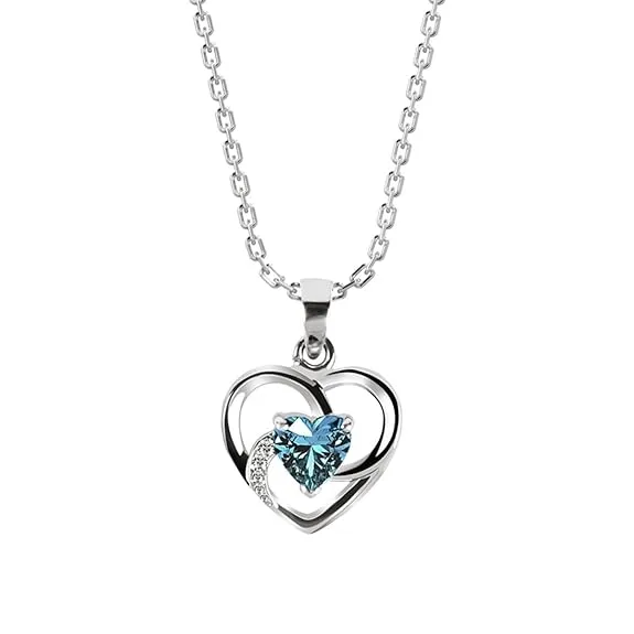 Sterling Silver Olesya Heart Pendant Chain