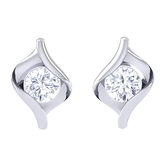 Sterling Silver Mia Solitaire Earrings