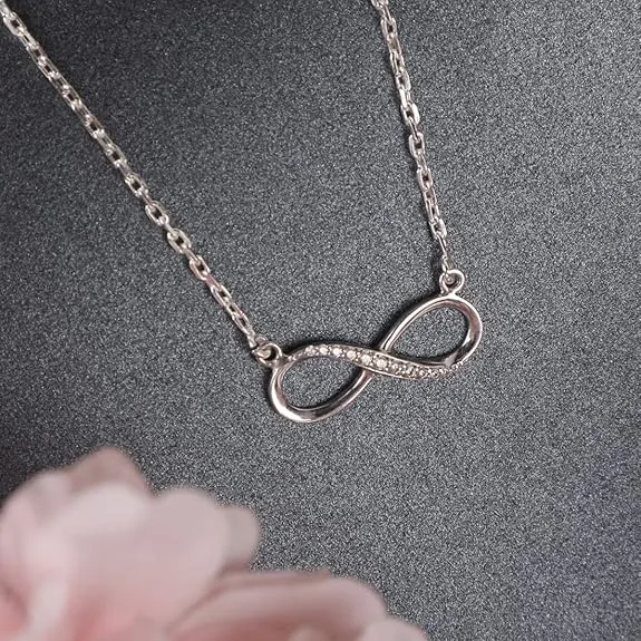 Sterling Silver Infinity Pendant Chain Necklace
