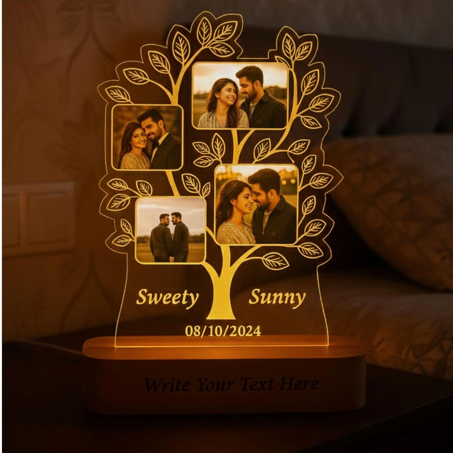 Family Tree Photo Night Lamp