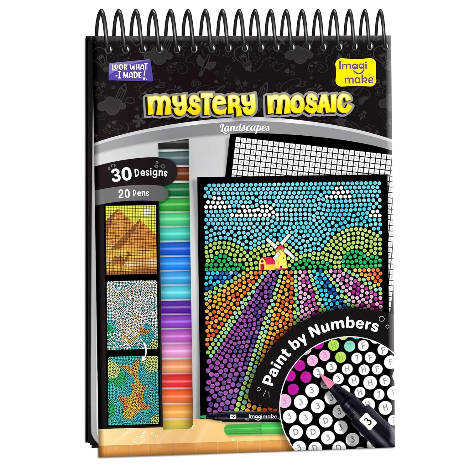 Mystery Mosaic Landscapes Paint by Numbers Kit