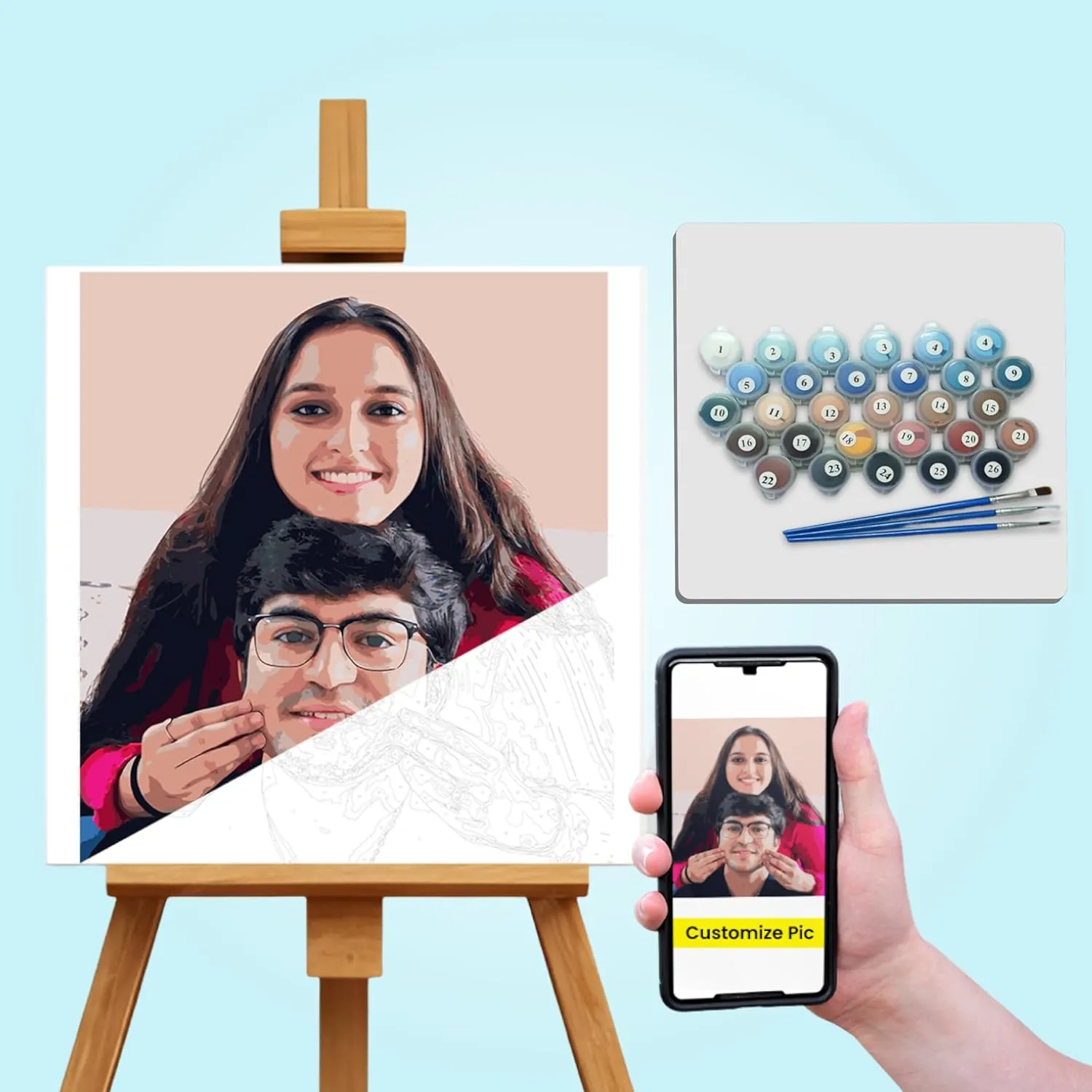 Customizable Paint by Numbers Kit
